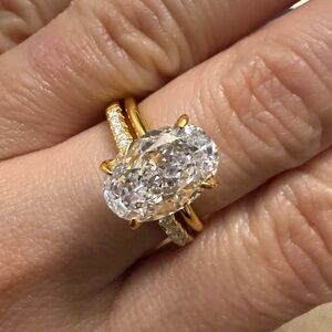 Moissanite 4ct Ring Set Size 6